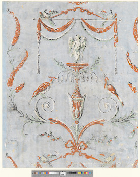 Fine Historic Reproduction Wallpaper; Hallway MARBLE c1820-1830