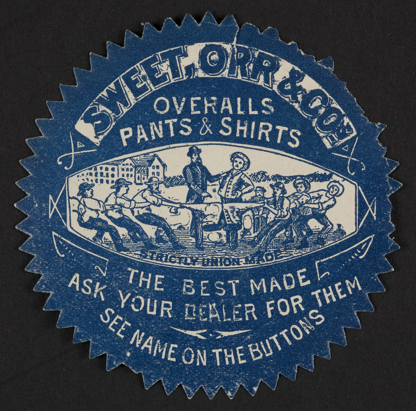 Seal for Sweet, Orr & Co., overalls, pants & shirts, location