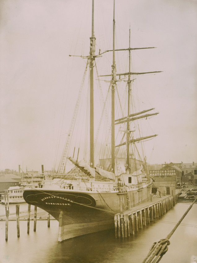 Herbert Fuller of Harrington, Maine, moored in the Port of Boston