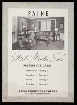 Paine Mid Winter Sale Paine Furniture Company 81 Arlington