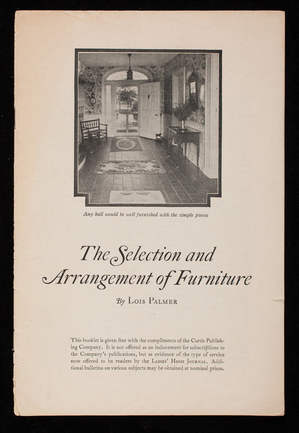 Selection And Arrangement Of Furniture By Lois Palmer Published