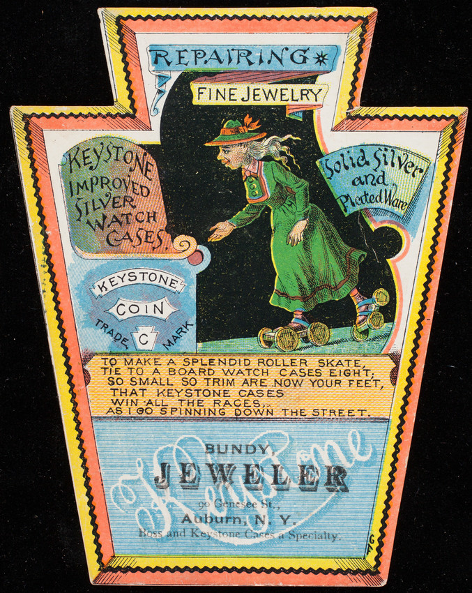 Trade Card Bundy Jeweler 90 Genesee Street Auburn New York