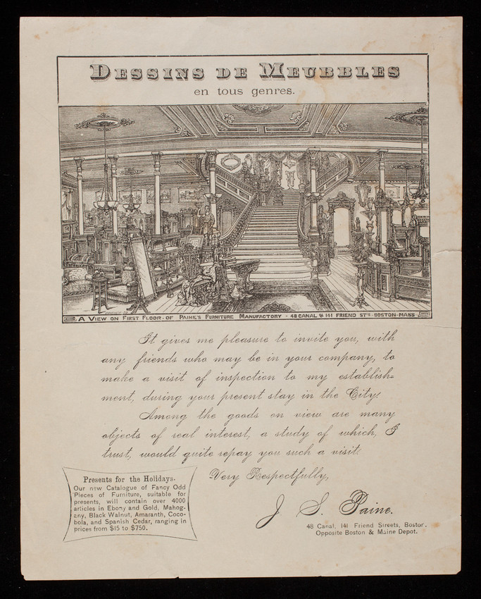 Dessins De Meubbles En Tous Genres Paine S Furniture Manufactory