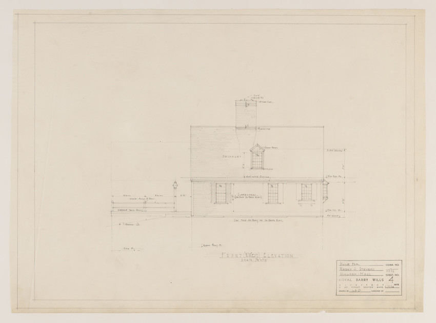 Harry J Stevens House Hingham Mass Historic New England